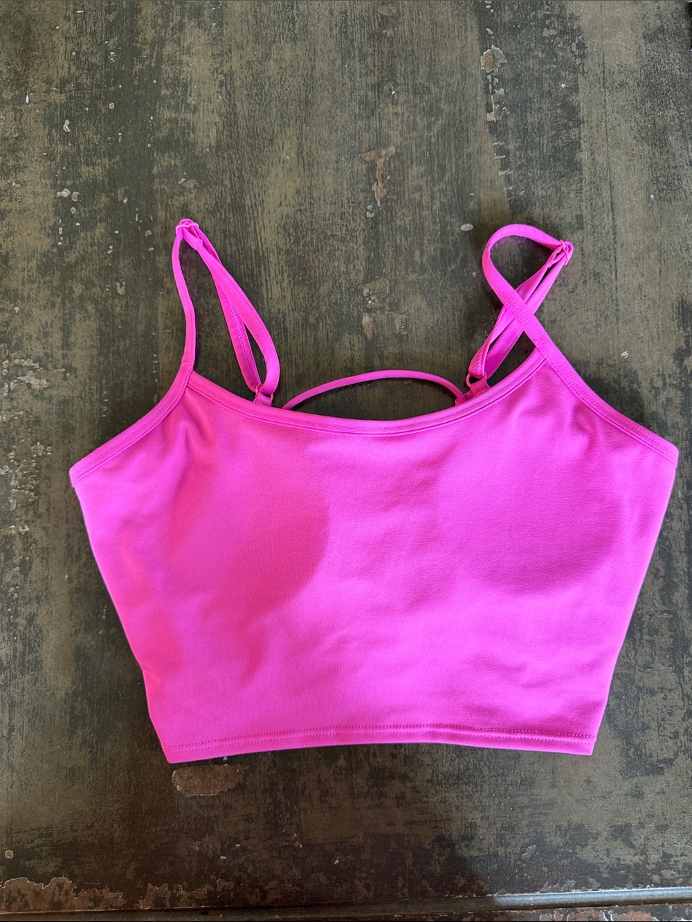 PINK Victoria's Secret Bright Pink Bandeau Crop Top